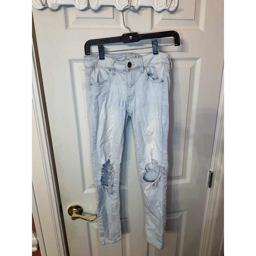 American Eagle Outfitters Woman's Super Super Stretch Jeans Size 4 White